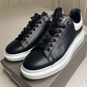 Alexander McQueen Mens Larry Leather Oversized Low-Top Sneakers EU 47 14 $590